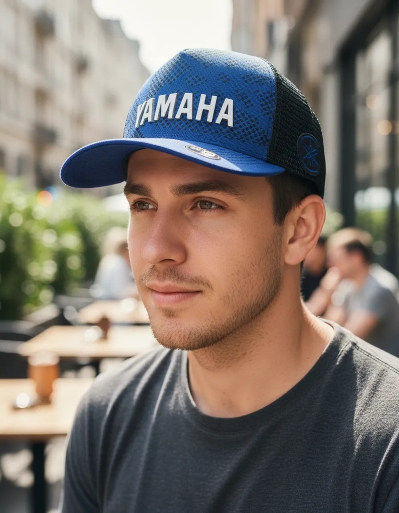 Gorra Azul Talla Regulable De Visera Plana Azul Regulable Lisa