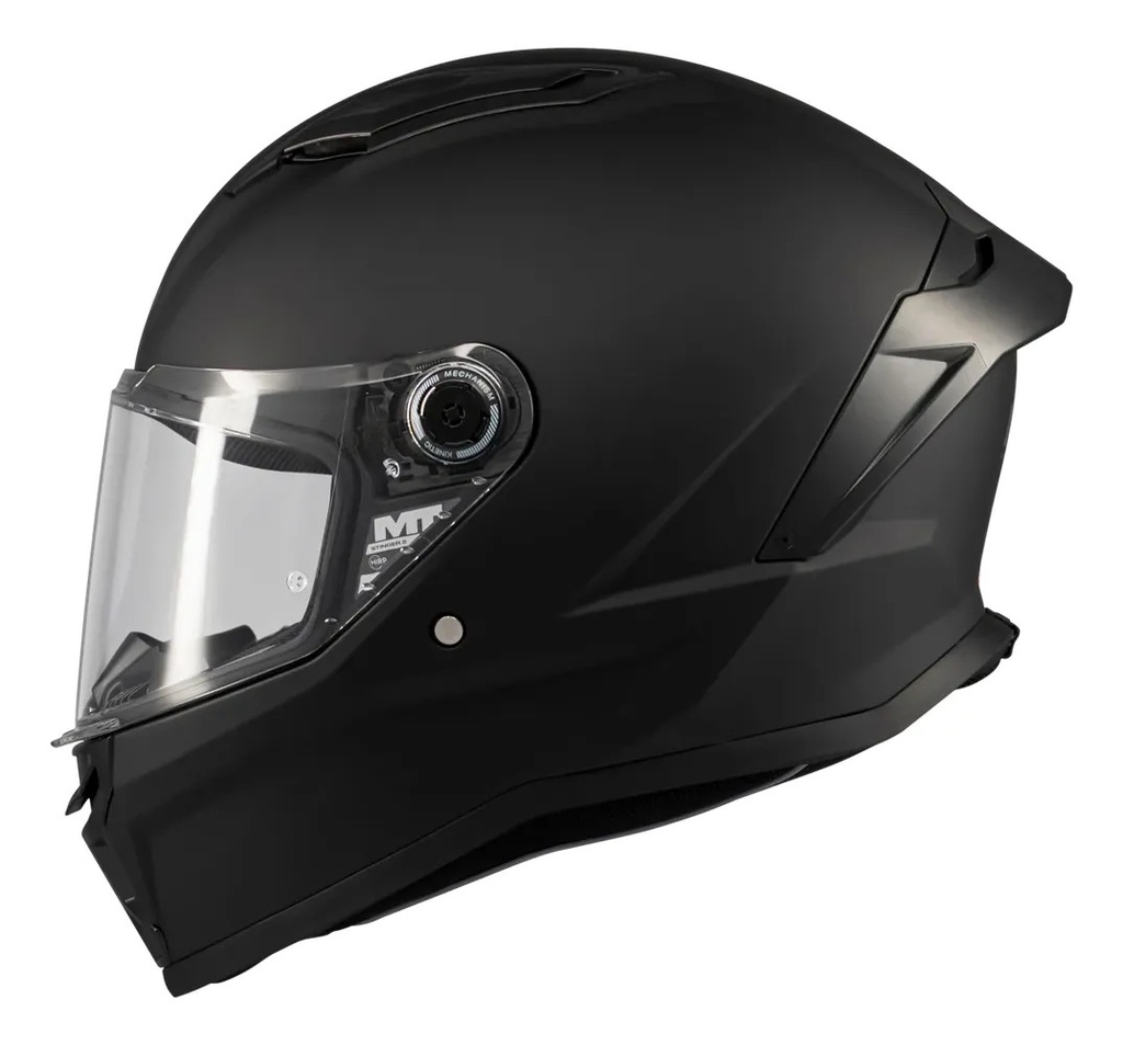 Casco Moto Integral Mt Stinger 2 Con Spoiler Rpm Negro Pure A1 Mate Xl