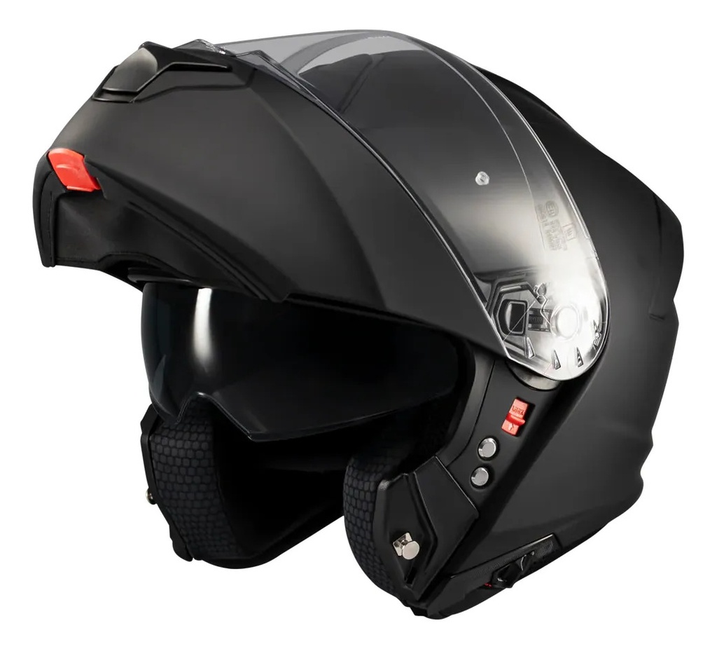 Casco Moto Rebatible Mt Genesis Sv Doble Visor Rpm Negro Pure A1 Mate S