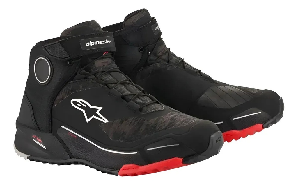 Zapatillas Botas Moto Hombre Alpinestars Cr-x Drystar Riding Negro/rojo 40 Ar