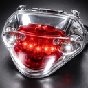 Farol Trasero Luz Stop Moto Yamaha New Crypton 110 Rpm Derecho/pasajero Rojo/naranja/cristal