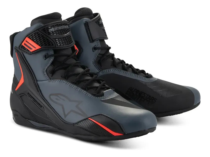 Zapatillas Moto Hombre Alpinestars Faster 4 Shoes Rpm Negro/gris/naranja 40.5