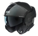 Casco Moto Rebatible Mac Ff628 Eclipse Doble Visor Rpm Negro Solid Mate S