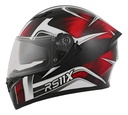 Casco Integral Moto Hawk Rs11x Doble Visor Rpm Rojo Spike Brillante Xl