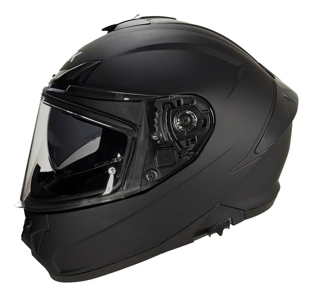 Casco Moto Integral Smk Typhoon Doble Visor Rpm Negro Classic Mate M