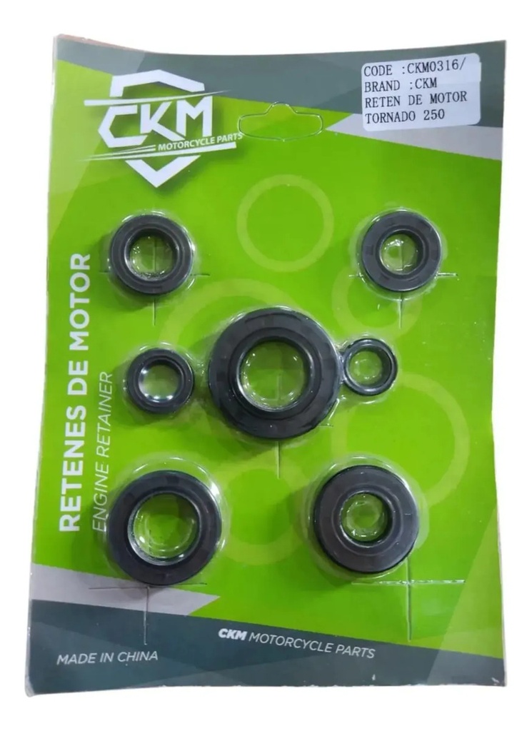 Kit de Retenes de Motor x7 Honda XR 250 Tornado CBX 250 Twister