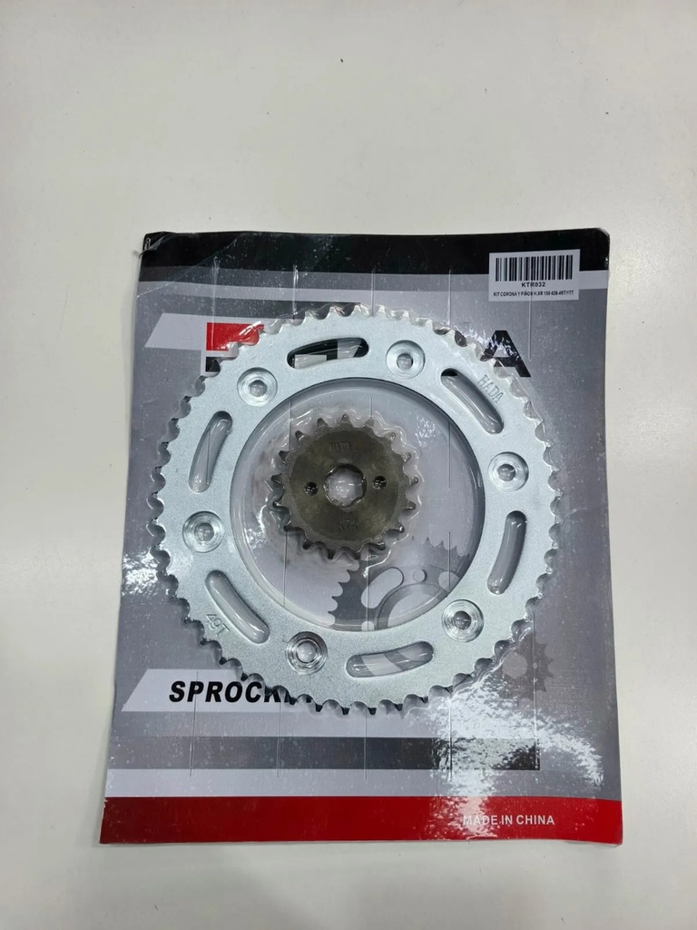 [KTR032] Kit Corona Piñon 49t/17t Honda Xr 190 150 125 Rpm Gris