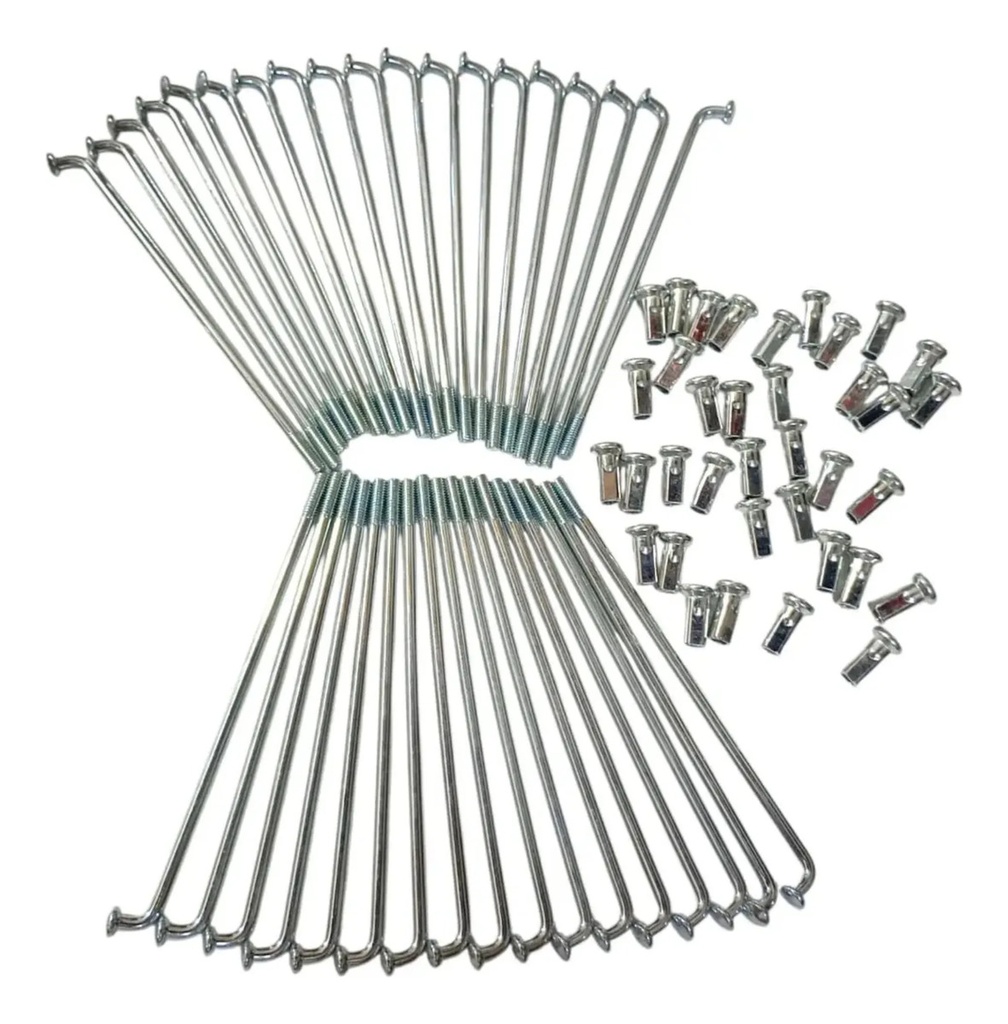 [CKM0429] Juego Rayos 36 Unidades Con Niple 125 Mm X 4 Mm Rpm Gris 125 Mm