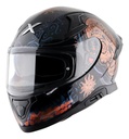Casco Moto Integral Axor Apex Doble Visor Rpm Negro/dorado Trace Brillante L