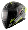 Casco Moto Integral Axor Apex Doble Visor Rpm Negro/amarillo Turbine Mate L