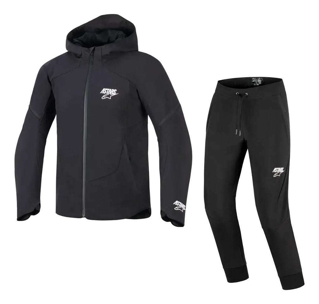 Conjunto Campera Pantalón Alpinestars Aeroshell Hombre Rpm 2xl Negro