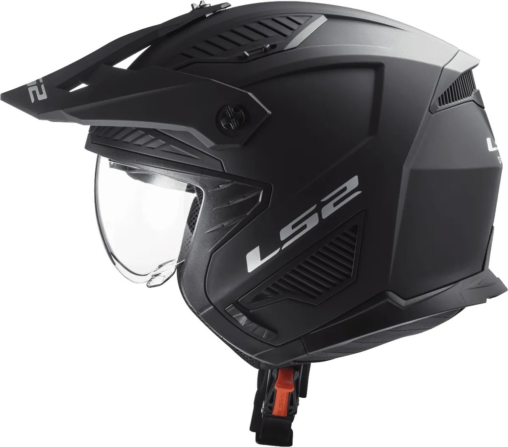 Casco Moto Abierto Mentonera Desmontable Ls2 606 Drifter Rpm Negro Solid Mate Xxl