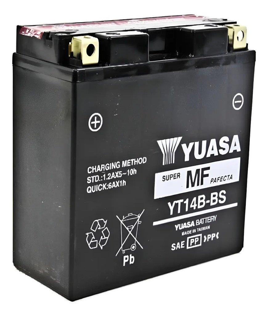 Bateria Yuasa Yt14b-bs (yt14b-4) Oficial Envio Gratis Izquierdo