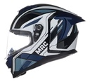 Casco Moto Integral Mac Ff956 Ozono + Visor Oscuro Rpm Blanco/negro/azul Vendetta Brillante L