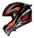 Casco Moto Integral Agv K1 S Alerón Integrado Rpm Negro/gris/rojo Brillante Fastlap Brillante Xl